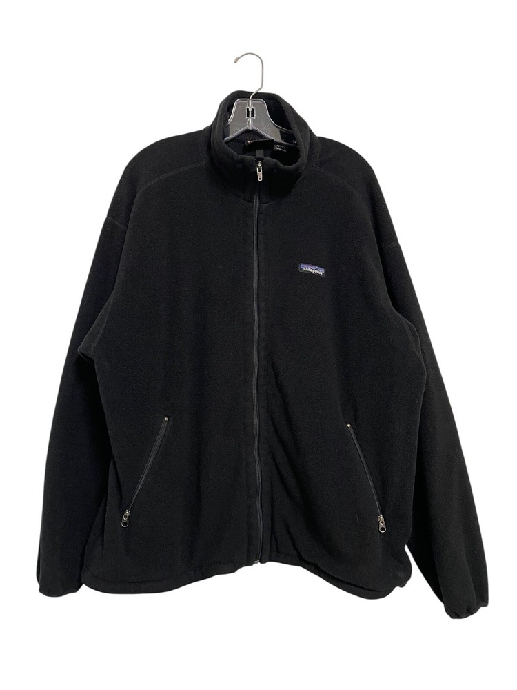 VTG 90s Patagonia Black Full Zip Up Fleece Mens Size XL Made In USA