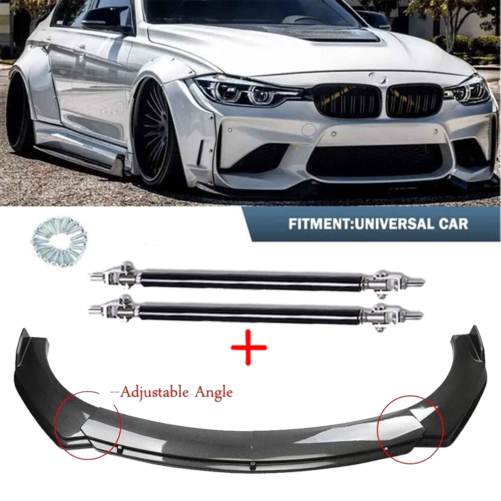 Carbon Fiber Style Front Bumper Lip Chin Spoiler For BMW 750Li 228i 328xi Body K