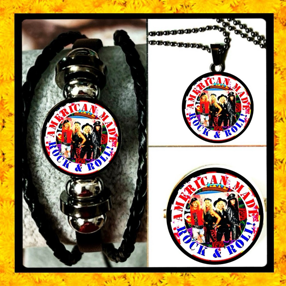 POISON American Made Set of 3 Rose Bracelet Necklace Pin 🐝🌹🇺🇸
