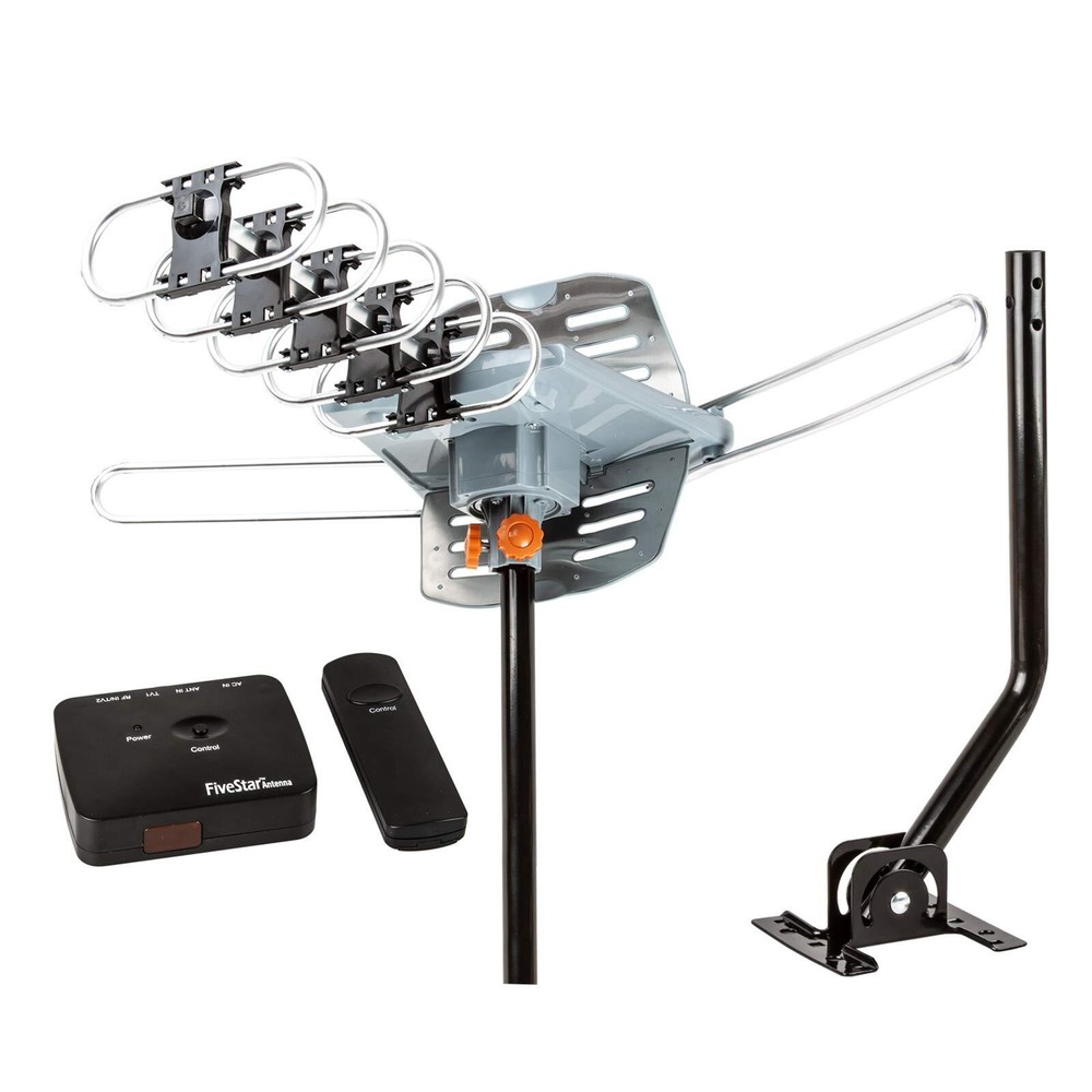 Outdoor HD TV Antenna 150 Mile Range Motorized 360 Rotation for Strong Signal