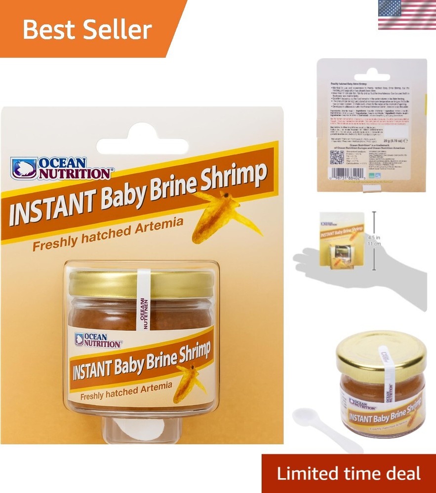 Nutrient-Rich 0.7oz Ready-to-Feed Baby Brine Shrimp for Betta & Tropical Fish