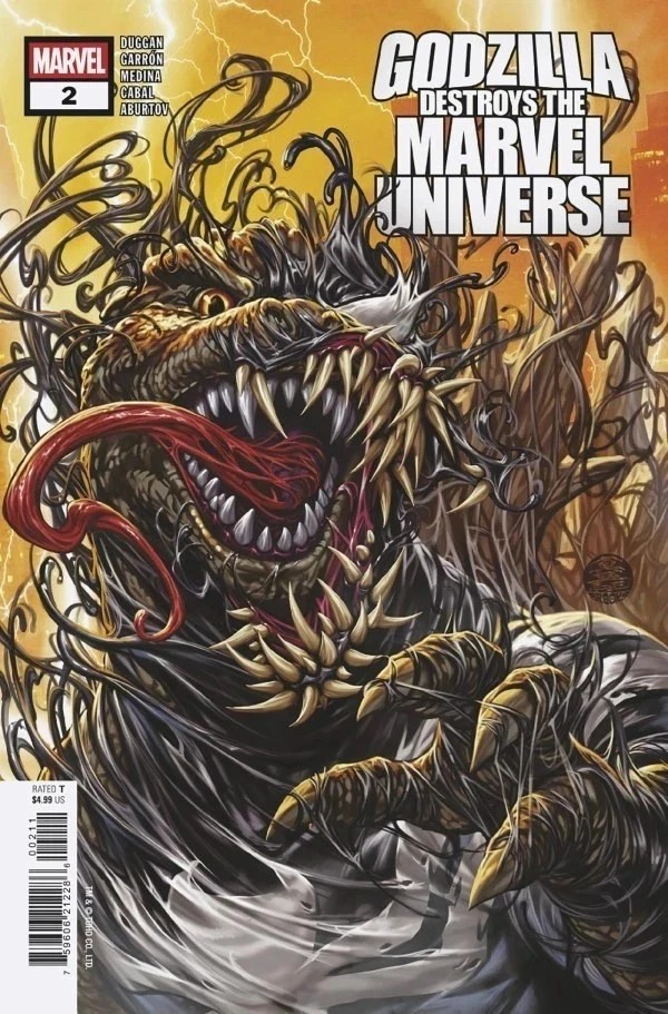 Godzilla Destroys the Marvel Universe Comic 2 First Print Cover A Brooks 2025
