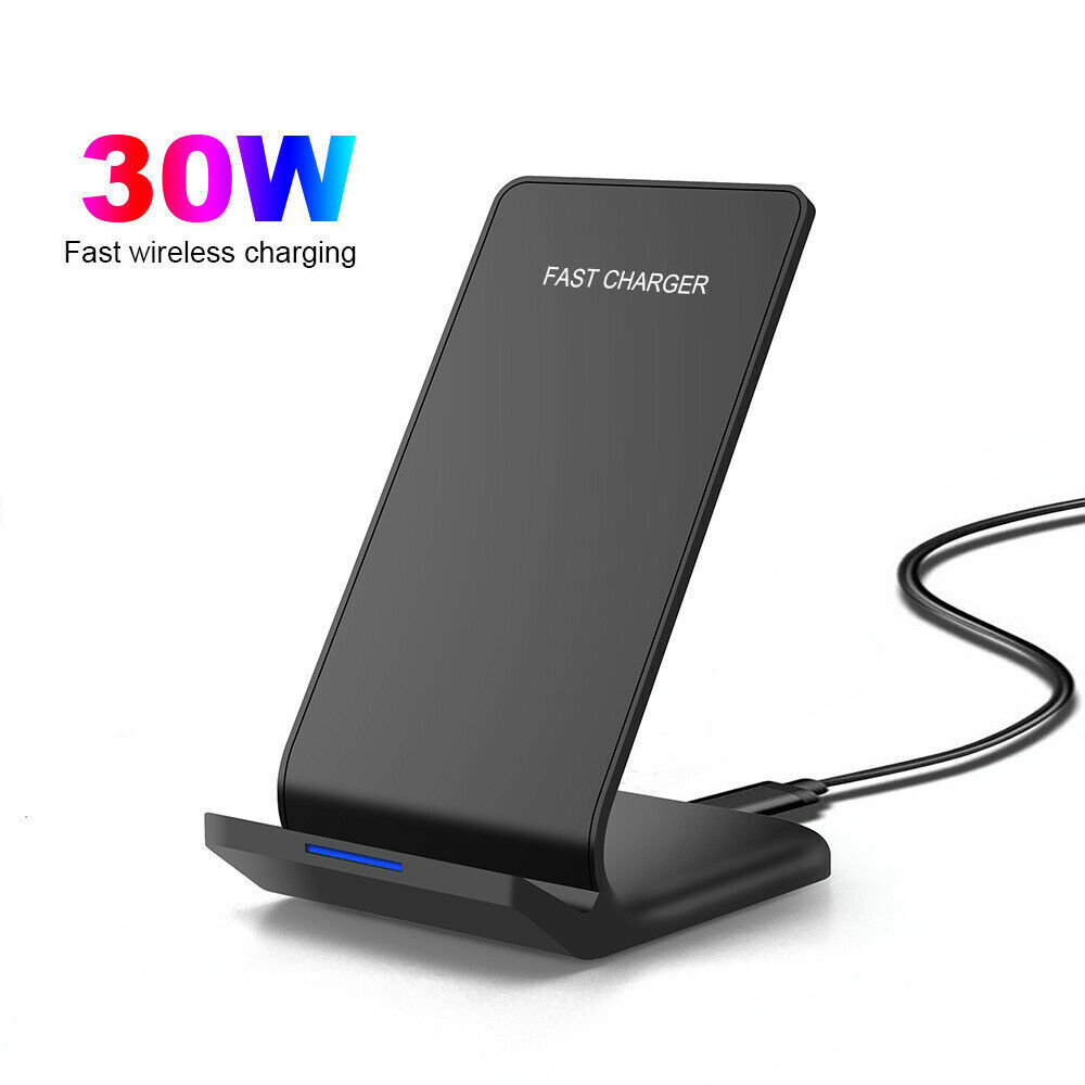30W Fast Wireless Charging Stand Dock for iPhone 12 to 16 Pro Max