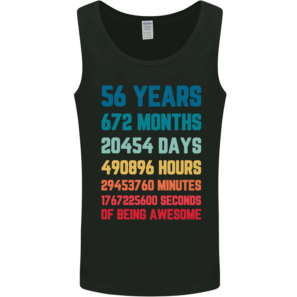 56th Birthday 56 Year Old Mens Vest Tank Top