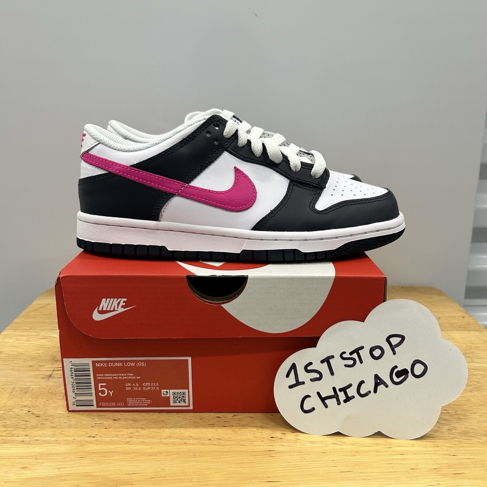 Nike Dunk Low GS Dark Obsidian Fierce Pink FB9109-401 Size 5Y/6.5W NEW