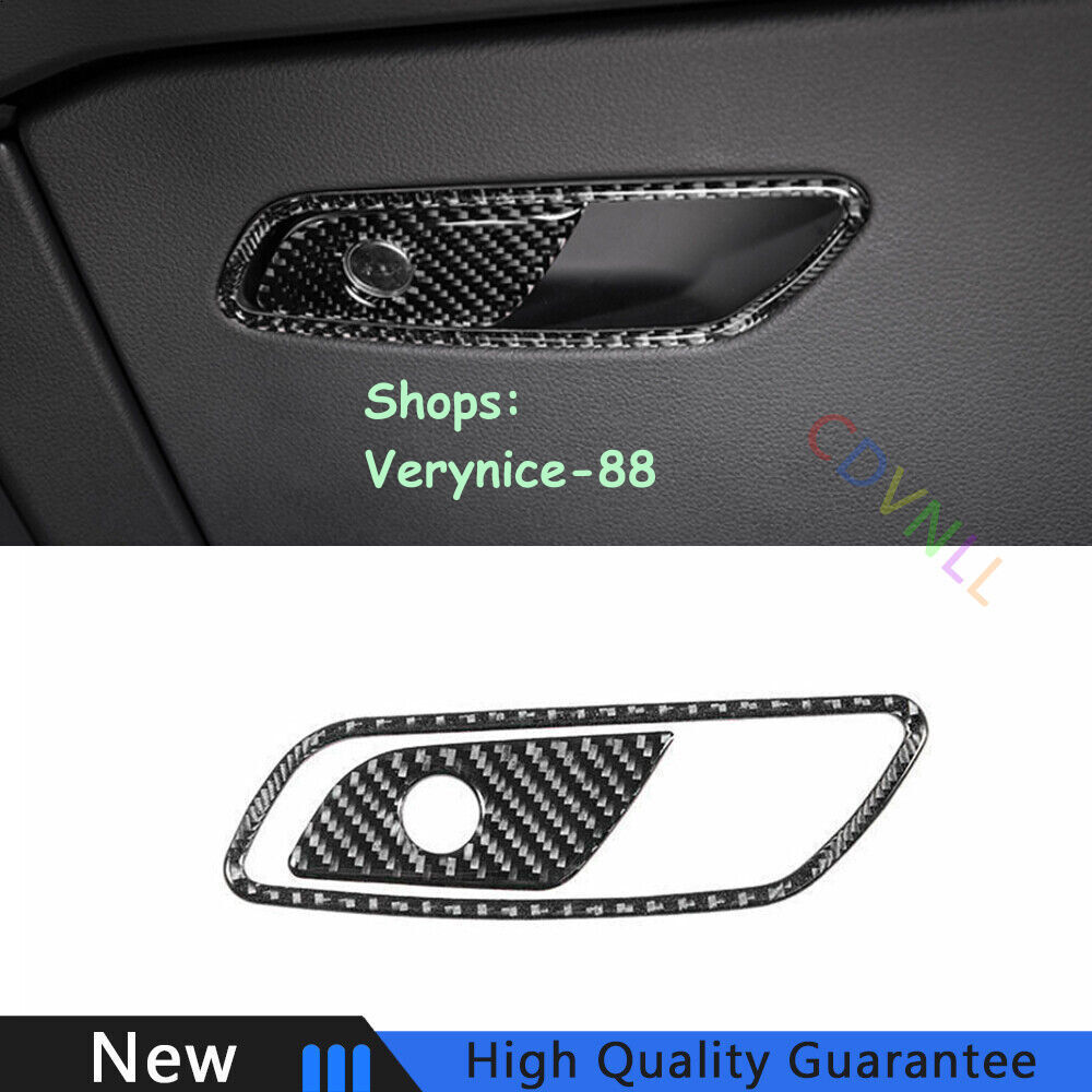 For Audi A6 A7 2019-2022 Real Carbon Fiber Co-Pilot Storage Box Handle Bowl Trim