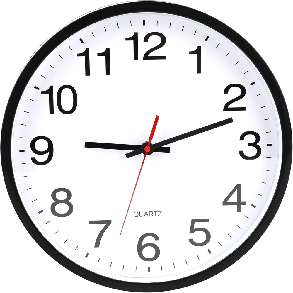 12 Inch Wall Clock, Modern Wall Clocks Battery Operated, Silent Non-Ticking Anal