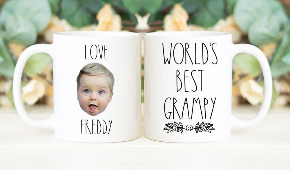 World's Best Grampy Coffee Mug Father's Day Gift Personalized With Photo Of Kids