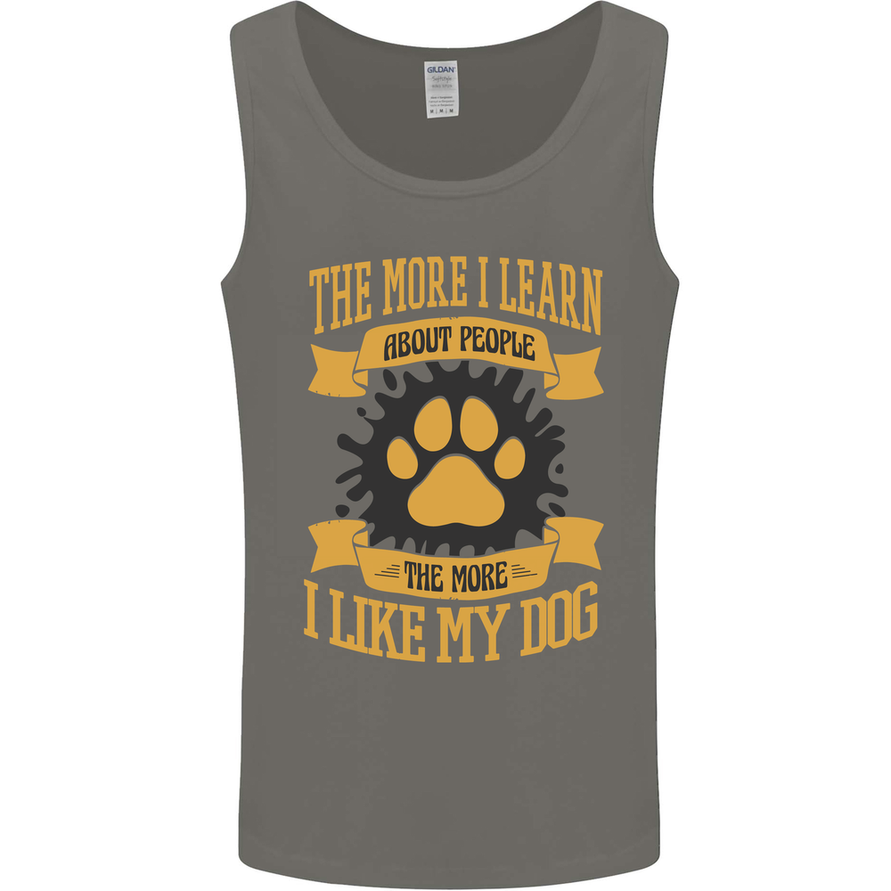 The More I Like My Dog Funny Mens Vest Tank Top