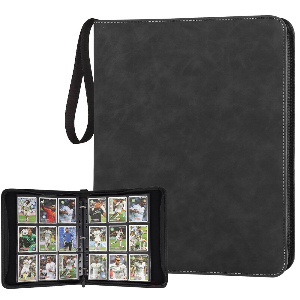 Premium Zip Trading Card Binder with 9 Pockets Holds 720 Cards