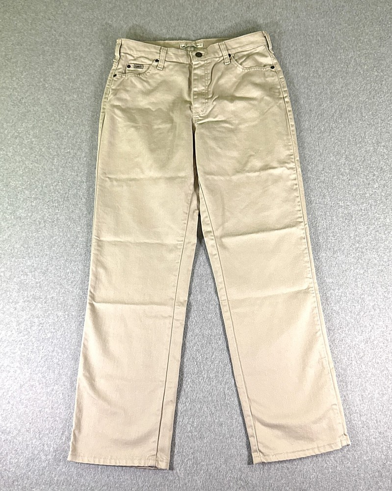 Lee Womens Jeans Beige Tag Size 10 (30x31) High Rise Relaxed Straight Canvas