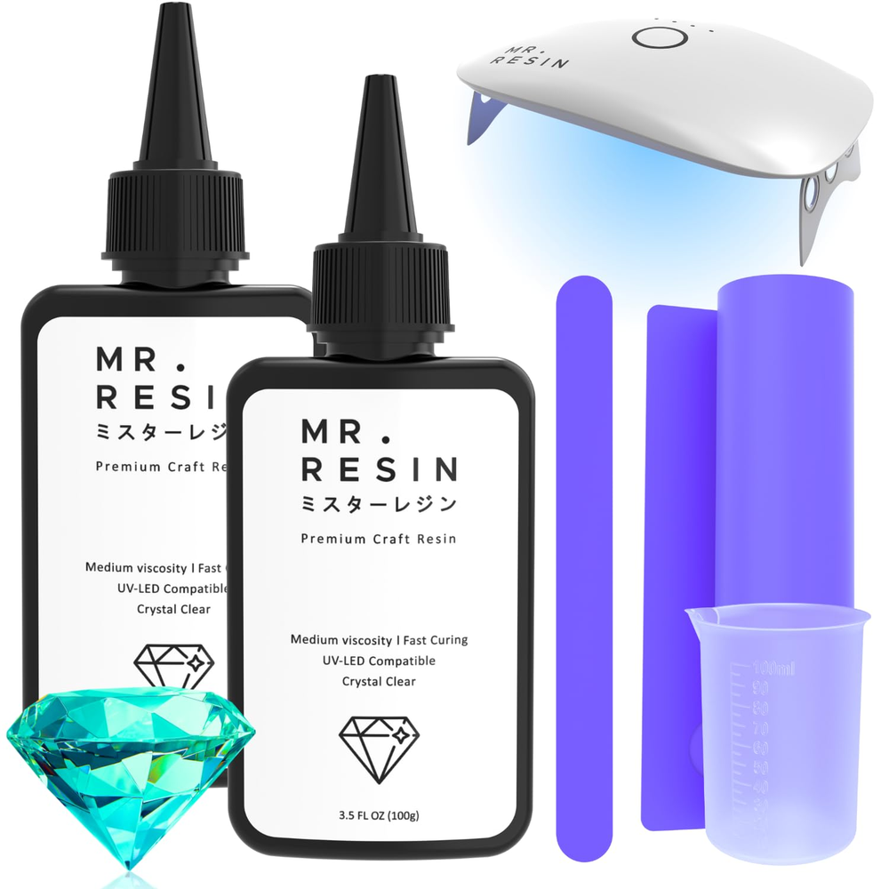 Kit de resina UV con luz - (250G) Uso para: domo, pintura rupestre, mol