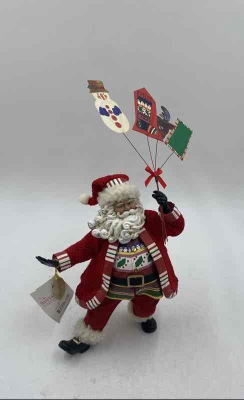Clothtique Possible Dreams Multicolor Santa Claus Kites Delight Figurine
