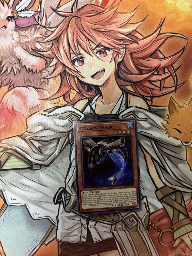 YuGiOh Buzzsaw Shark OP26-EN007 Super Rare Near Mint TCG Card