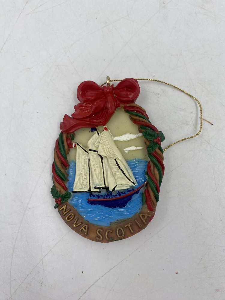 Nova Scotia Sail Boat Christmas  Ornament Resin