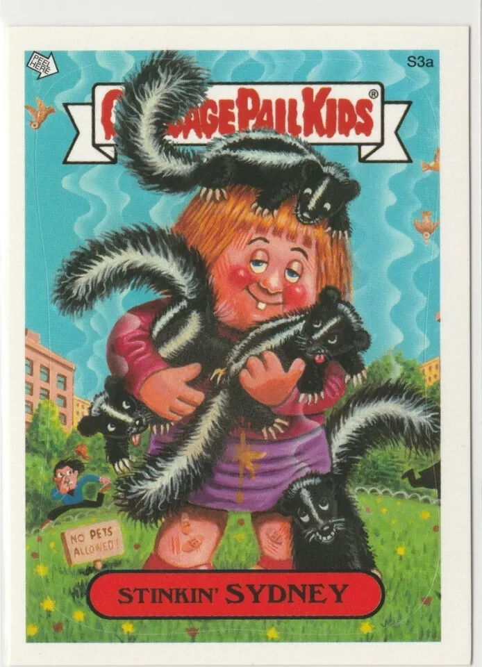 Stinkin Sydney S3a Scratch n Stink Garbage Pail Kids GPK 2004 All New Series Card  