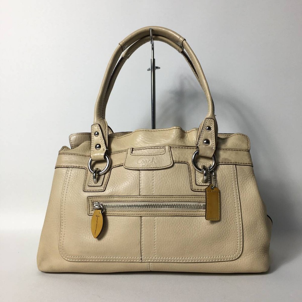 Coach Beige Leather Handbag Style 75B286
