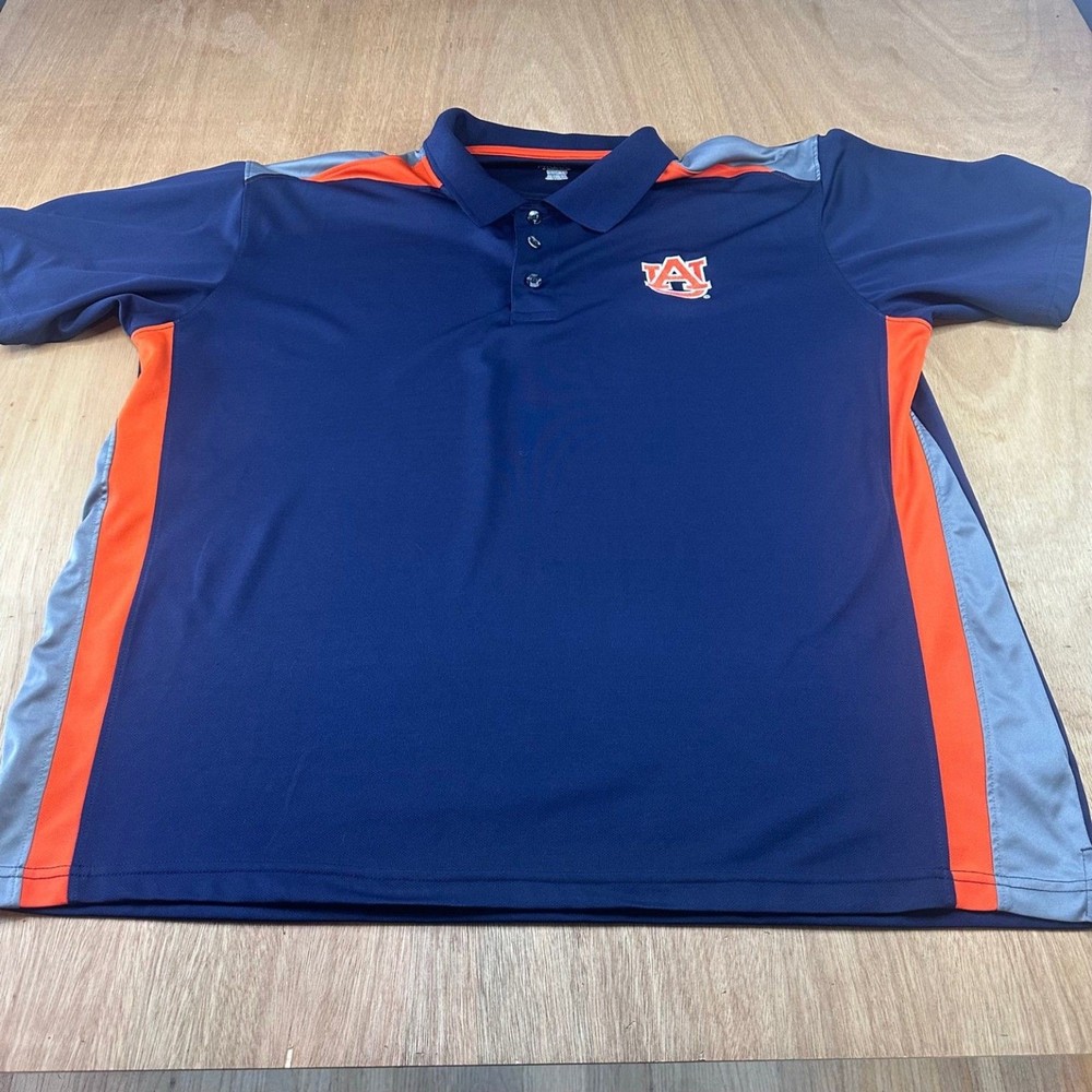 Auburn Tigers Polo Shirt Men’s 2XL Navy Orange Pro Edge NCAA