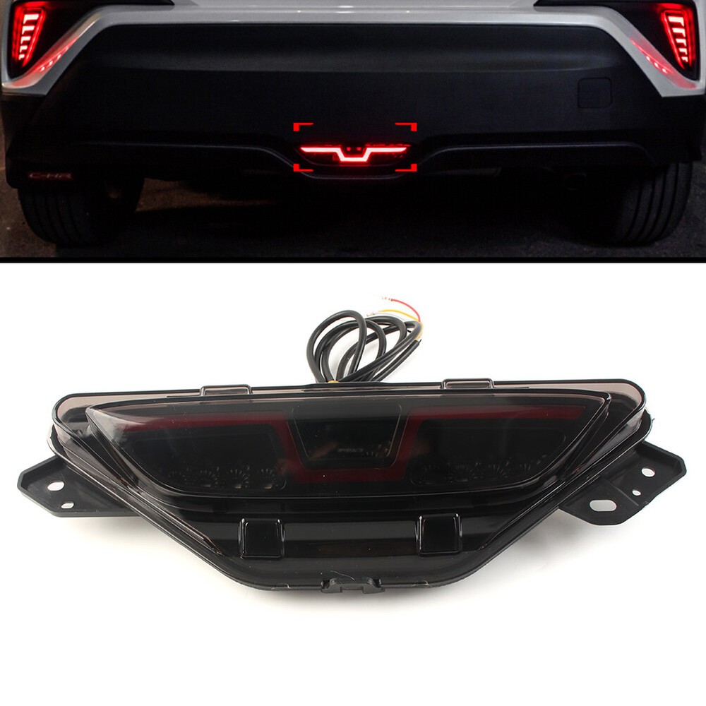 Car Red LED Rear Bumper Light Tail Brake Lamp for Toyota CHR 2017-2018