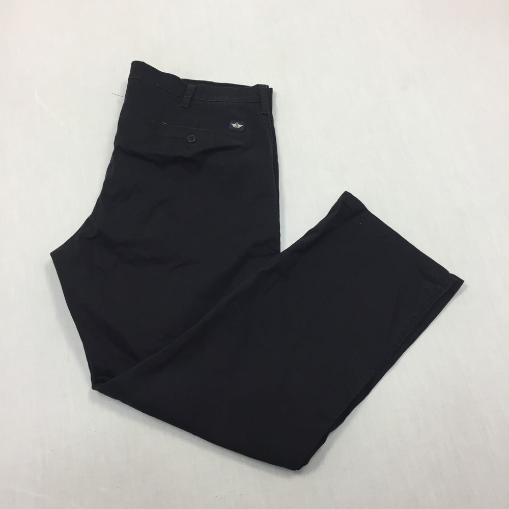 Pantalones chinos Dockers pantalones de algodón calce recto para hombre talla 40W 30L negros