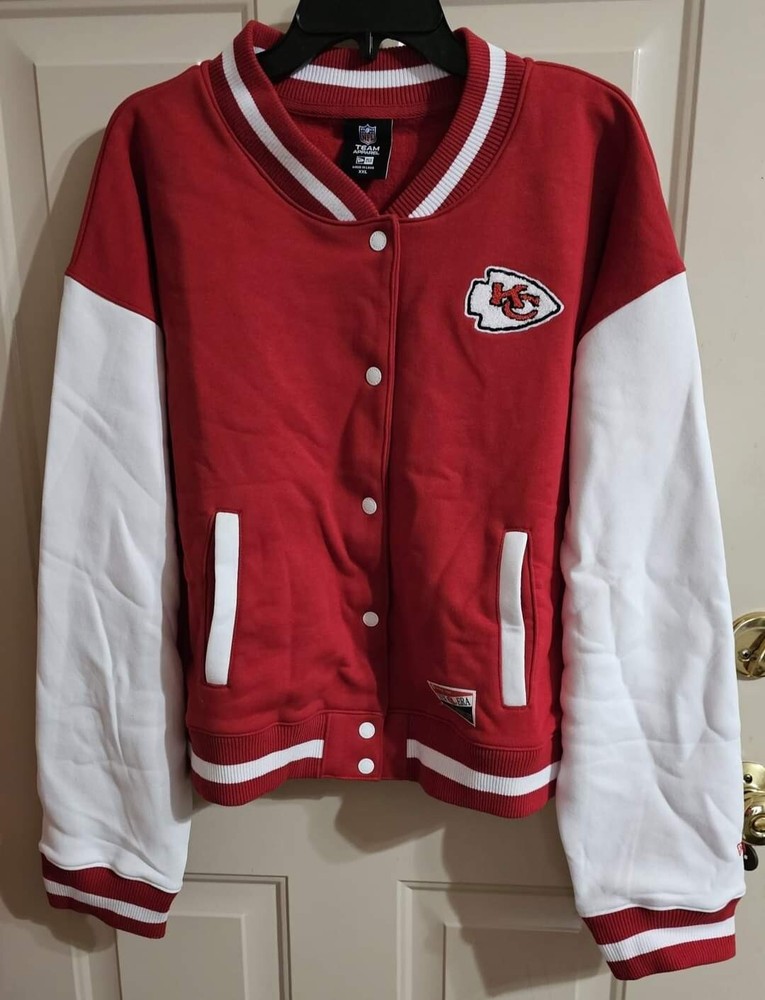 NWT Plus-size 2X Kansas City Chiefs New Era Red Women's Fleece Full-Snap Jacket