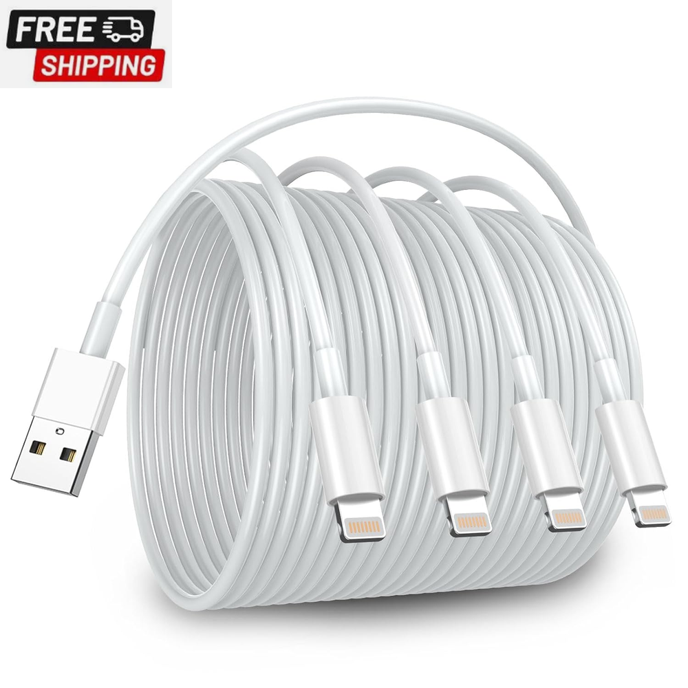 Iphone Charger Cord [Mfi Certified] 6Ft 4Pack,Original USB to Lightning Cable Fa