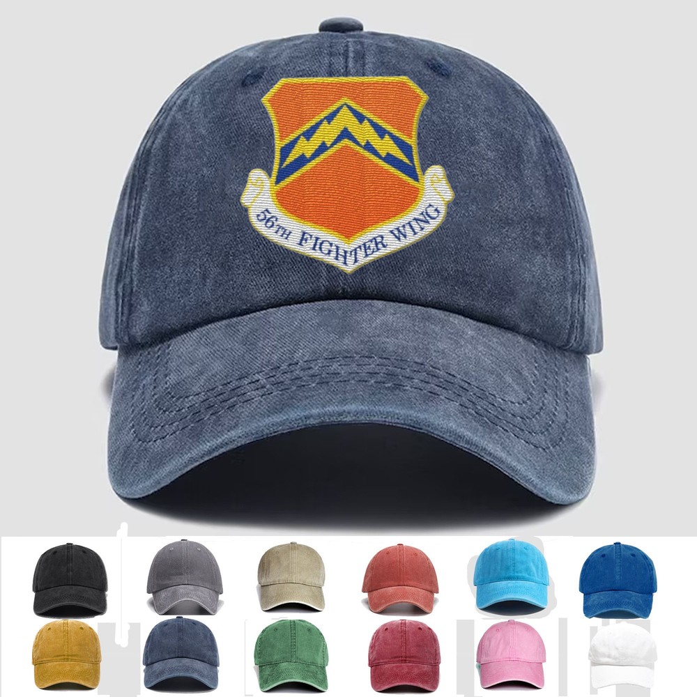 Custom Embroidered Hat 56th Fighter Wing, Veteran Cap, Trucker Hat, Gift Idea
