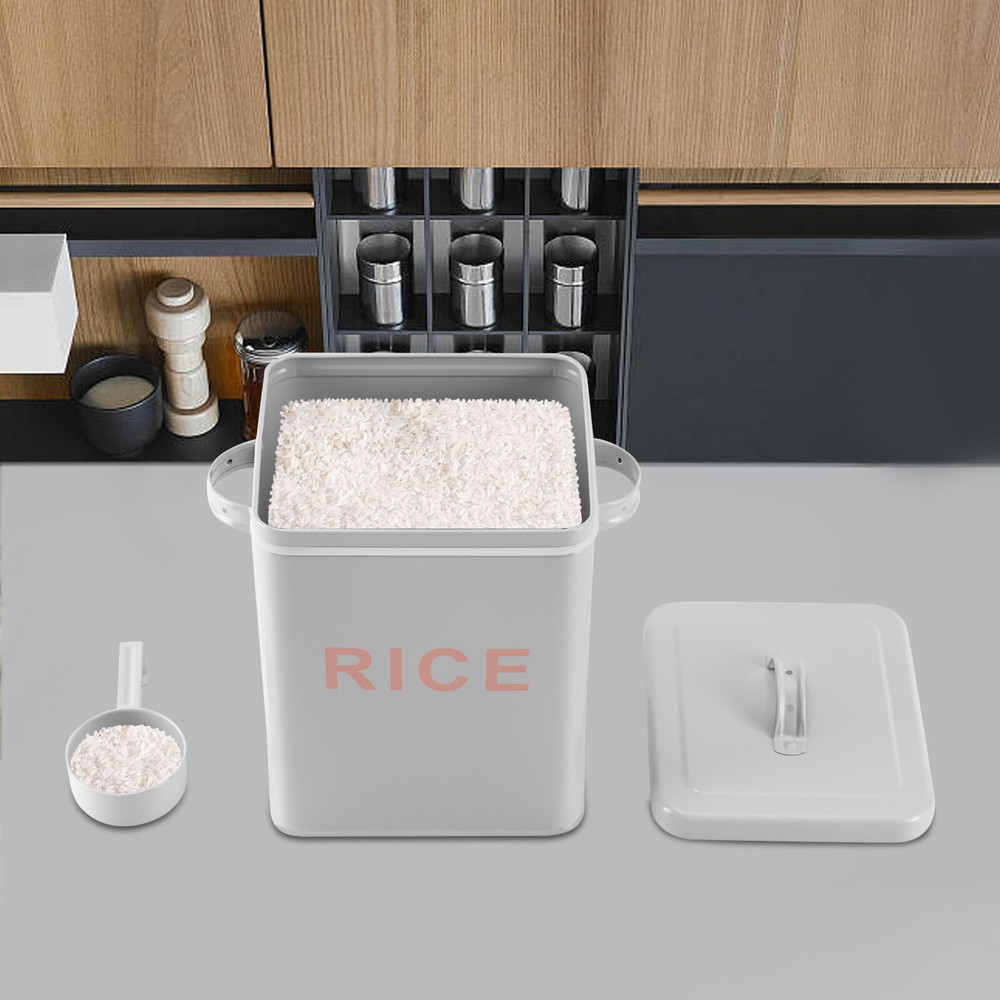 Metal Food Storage Container 6L for Rice Flour Sugar Pet Food Cereal Container