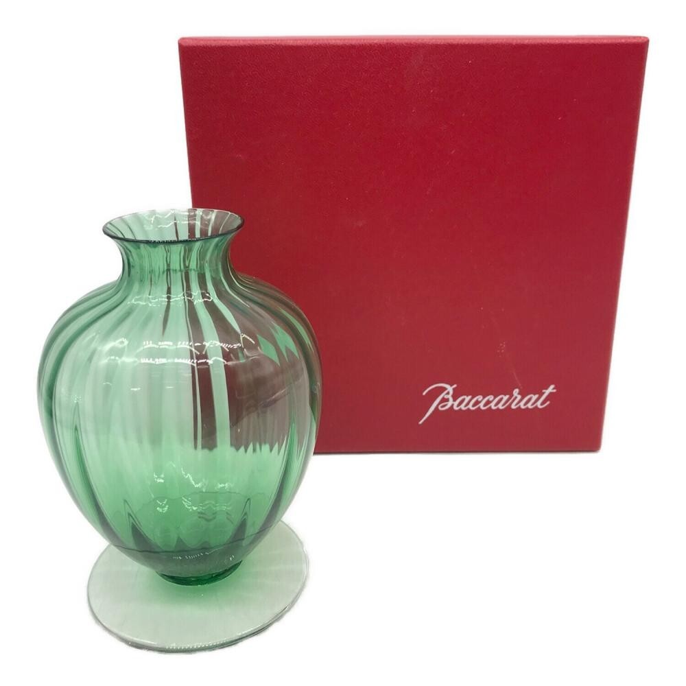 Baccarat Aquarelle Green Crystal flower Vase w/  red box Home Decor 4.5in