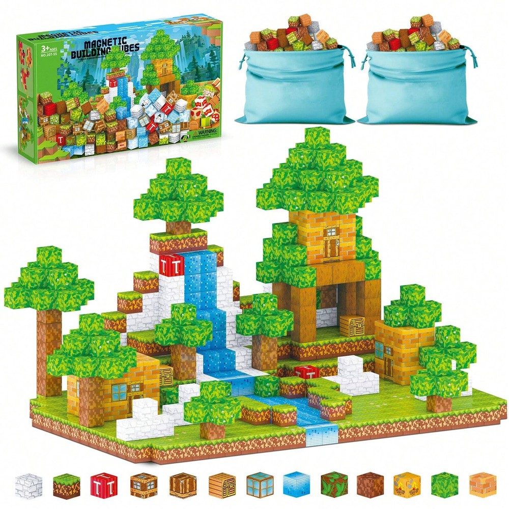 108pcs Magnetic Building Blocks STEM Toy Set for Kids Ages 3+ Sensory Learning Fidget Play