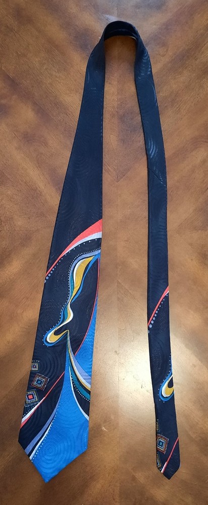 Vintage Men's Art Deco Style Tie 1990s - 2000s