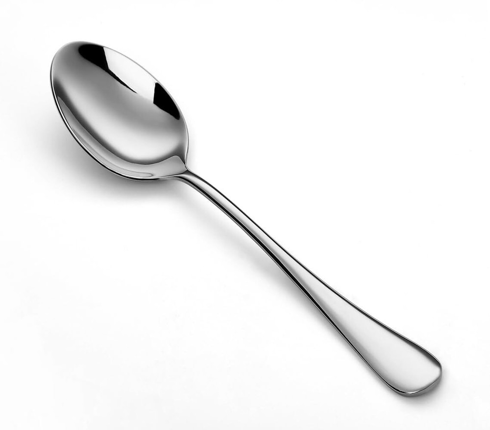 Teaspoons Set of 8, Stainless Steel Silverware Dessert Spoon, Coffee Spoon, M...