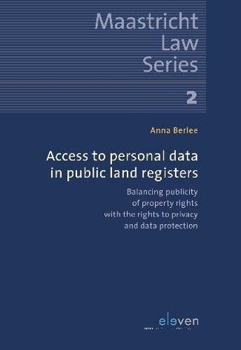 Anna Berlee Access to Personal Data in Public Land Registers (Paperback)