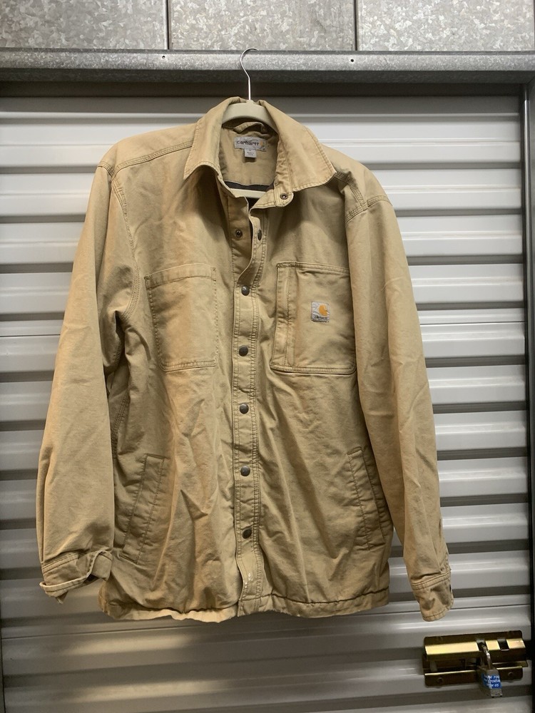 Carhartt Men's Medium Beige Carpet-Lined Work Jacket
