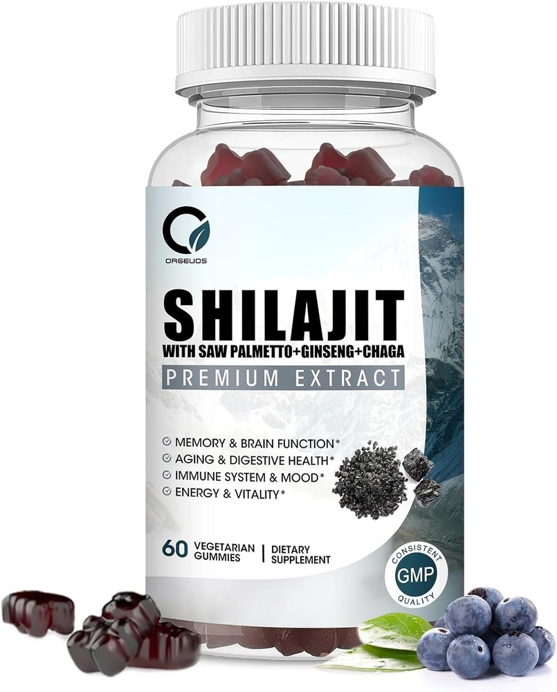 Himalayan Organic Shilajit Gummies with Potent Fulvic Acid