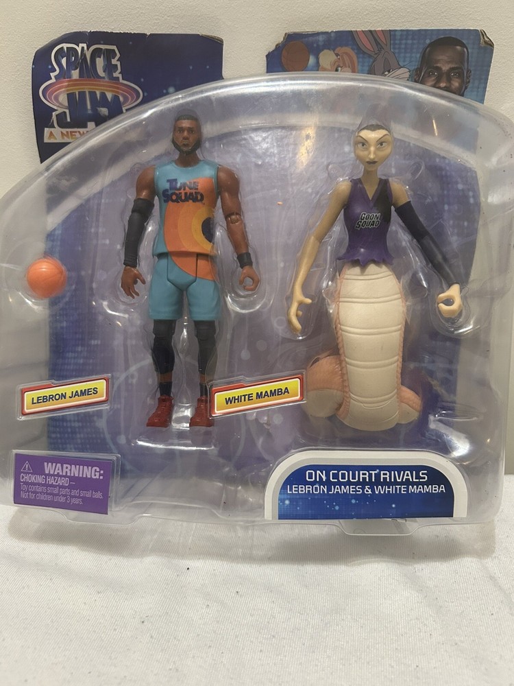 Space Jam A New Legacy 2 Pack On Court Rivals Featuring LeBron James and White Mamba Figurines