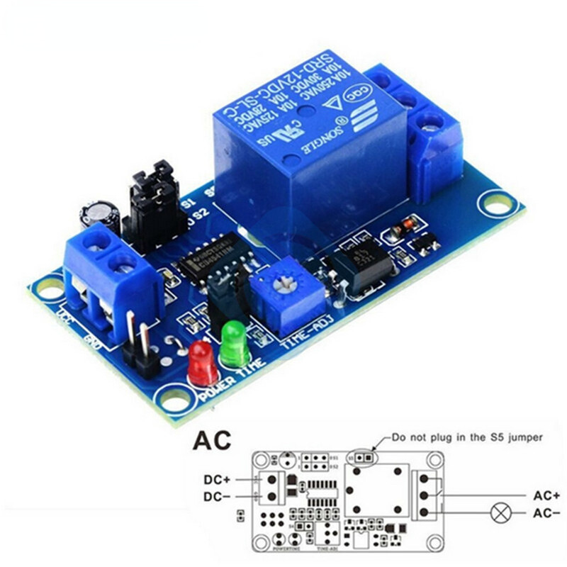 DC 12V Time Relay Module Normal Open Time Delay Timing Timer Control Switch