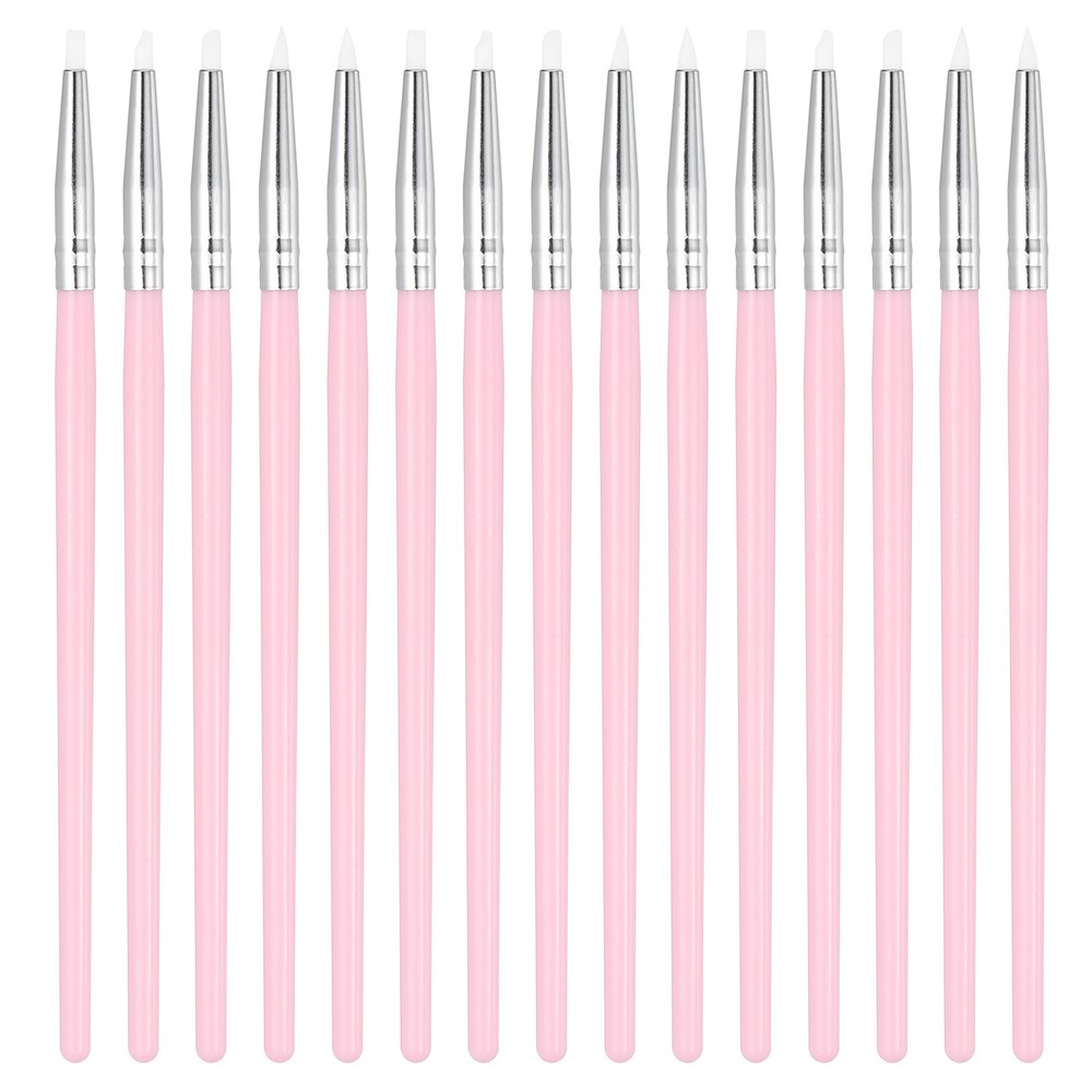 15 Pcs Silicone Clay Sculpting Tool, Pink/White (3mm)