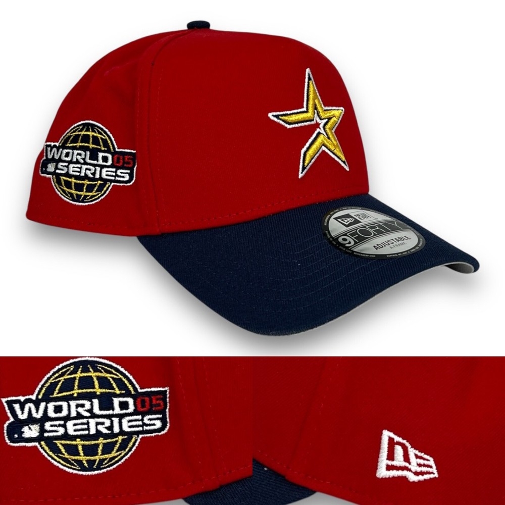 Houston Astros 05 WS 940 AF Adjustable Snapback New Era Cap - Red - Navy -NWT