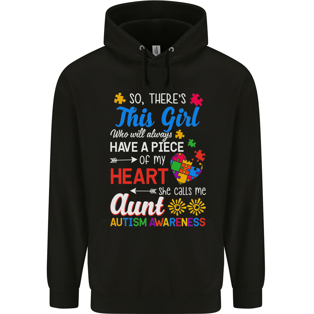 She Calls Me Aunt Autistic Autism Aunty ASD Mens 80% Cotton Hoodie