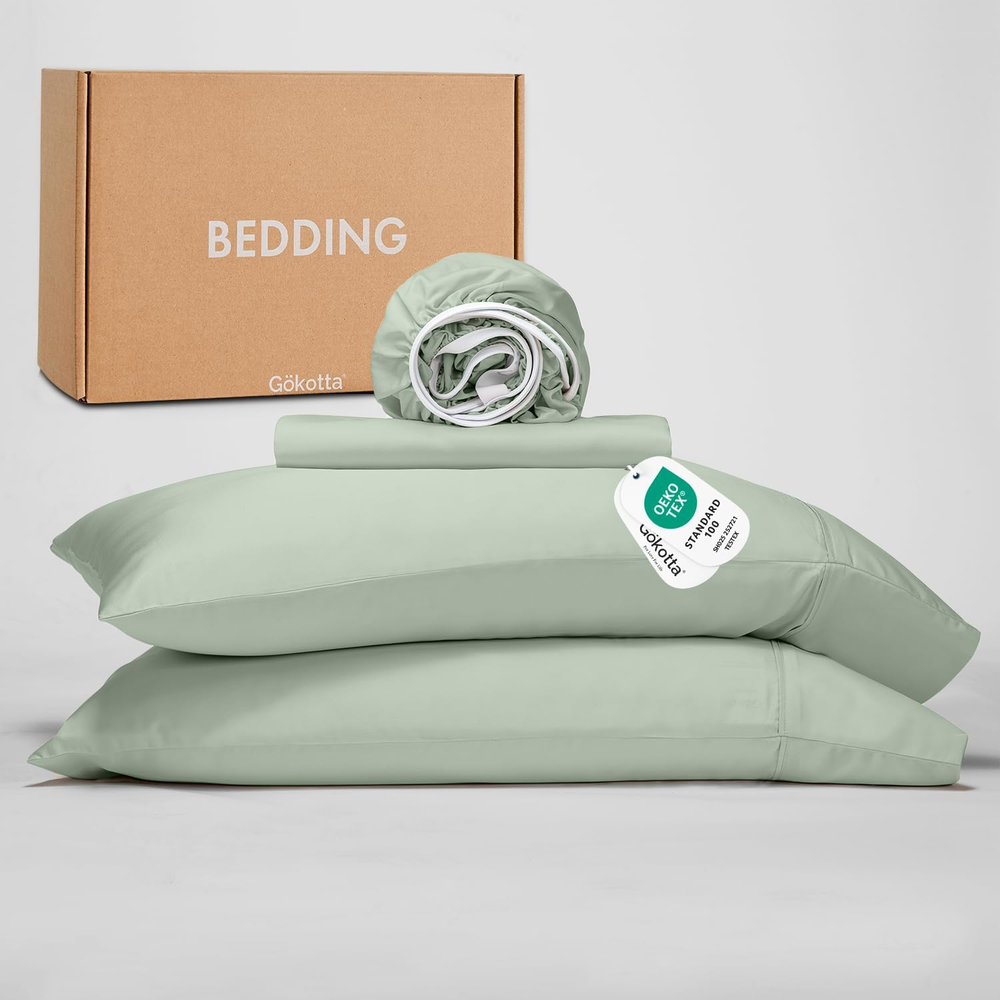 California King Bamboo Rayon 4-Piece Cooling Bed Sheet Set