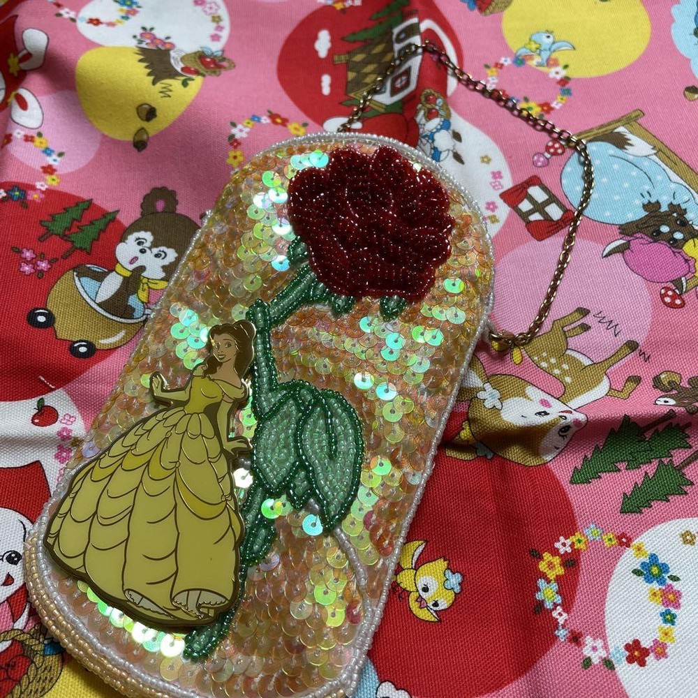 Disney Beauty and the Beast Mini Bag With Beads & Sequins, 15.8cm, New