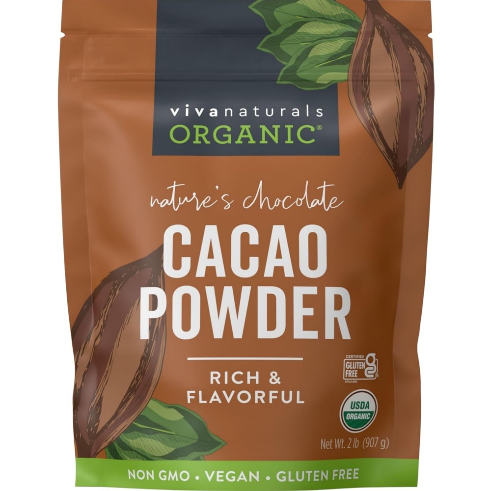 Organic Cacao Powder Unsweetened 2lb Dark Chocolate Baker Smoothies