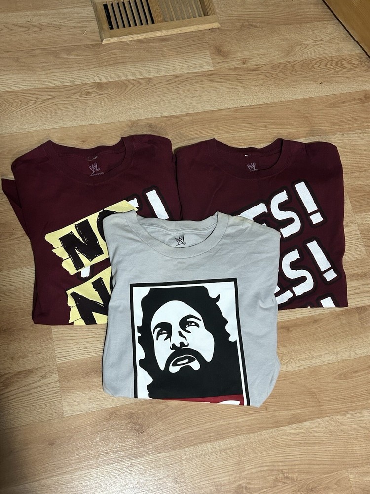 WWE Authentic Shirt Mens Large Pro Wrestling Daniel Bryan Bryan Danielson Lot 3