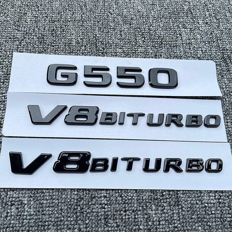 SUV G550 V8 BITURBO Rear Star Emblem Black Badge Set For Mercedes G Class W463