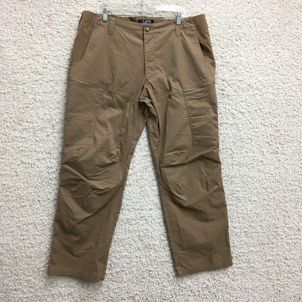 LAPG Mens 42x32 Brown BFE Stretch Tactical Cargo Pants