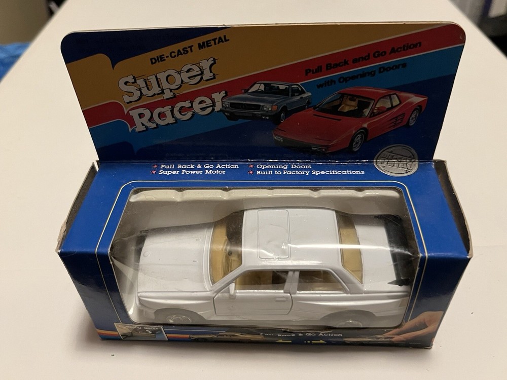 Vintage Die Cast Super Racer E30 BMW 325i M3, Pull Back & Go Die-Cast Boxed