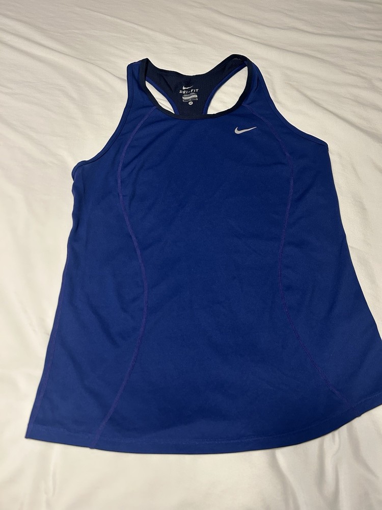 Nike Dri-FIT Women's Blue Racerback Moisture Wicking Athletic Tank Top Size M