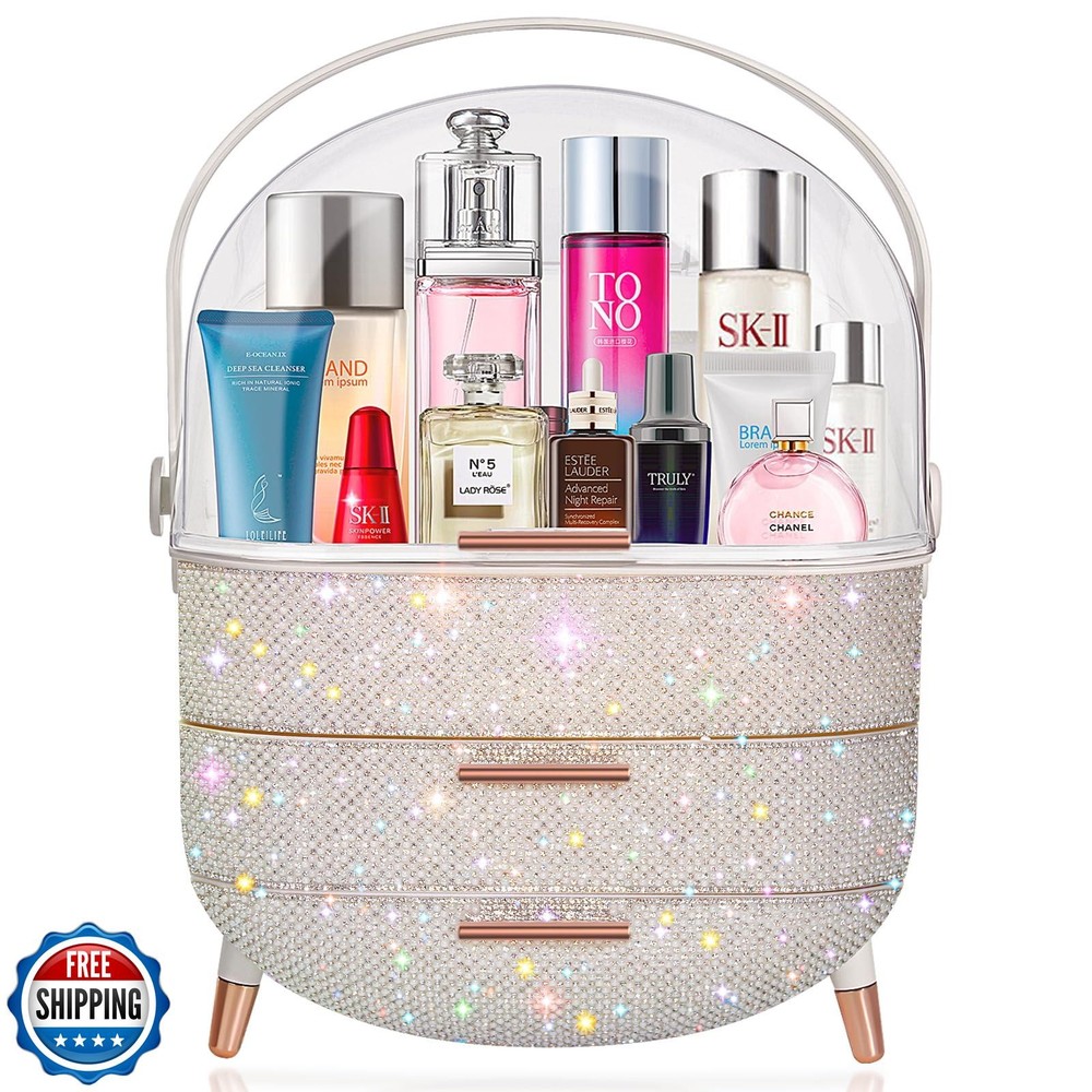 Teen Girls Makeup Skincare Jewelry Organizer Storage Case for Cosmetics  
