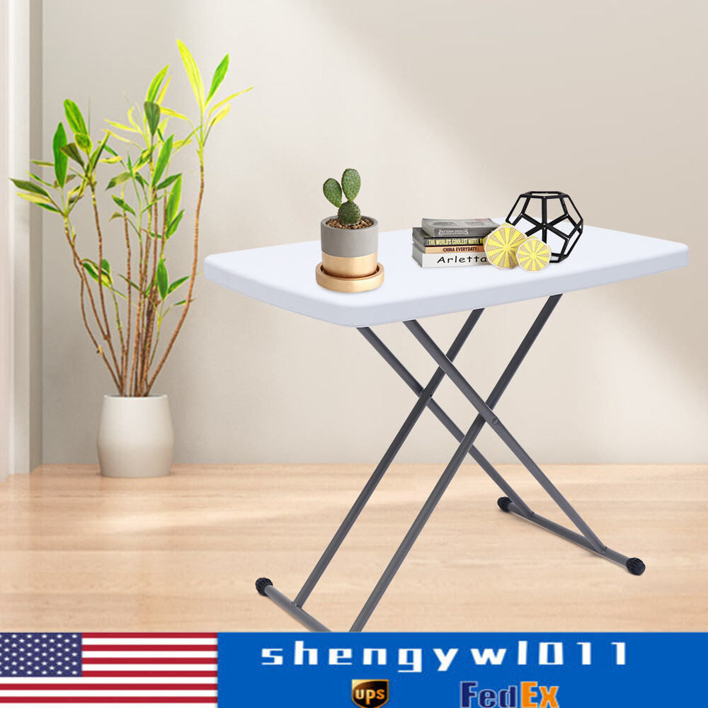 Adjustable Height Folding Laptop Table Compact Snack Desk  